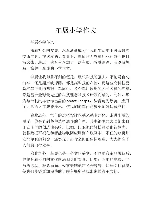 车展小学作文