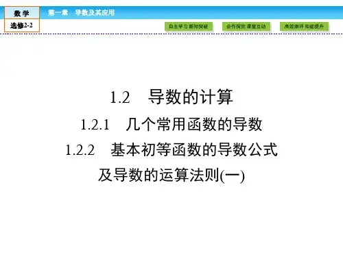 (人教版)高中数学选修2-2课件：第1章 导数及其应用1.2.1、2(1) 