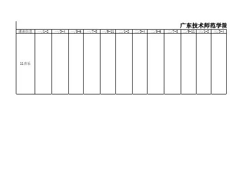 广东技术师范学院14-15第二学期课程表初稿音乐学院