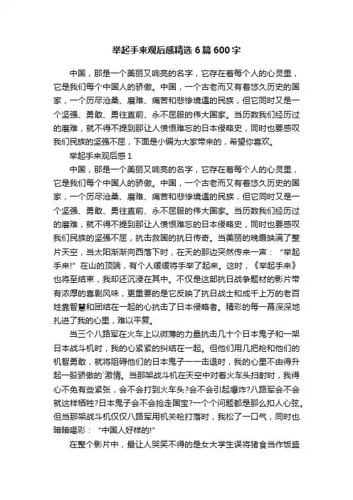 举起手来观后感精选6篇600字