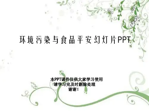 环境污染与食品安全幻灯片PPT