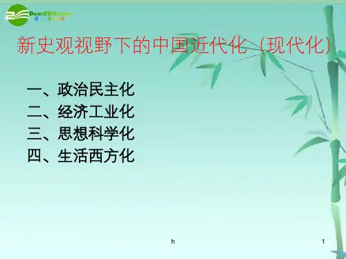 高考历史 新史观视野下的中国近代化(现代化)课件 人民版