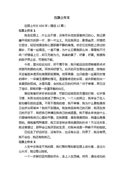 在路上作文600字（精选12篇）