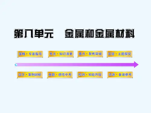中考化学第一轮复习 第八单元 金属和金属材料课件 人教新课标版