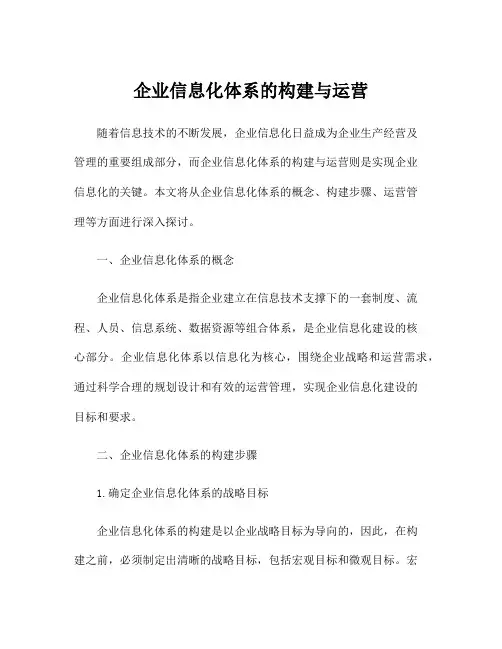 企业信息化体系的构建与运营