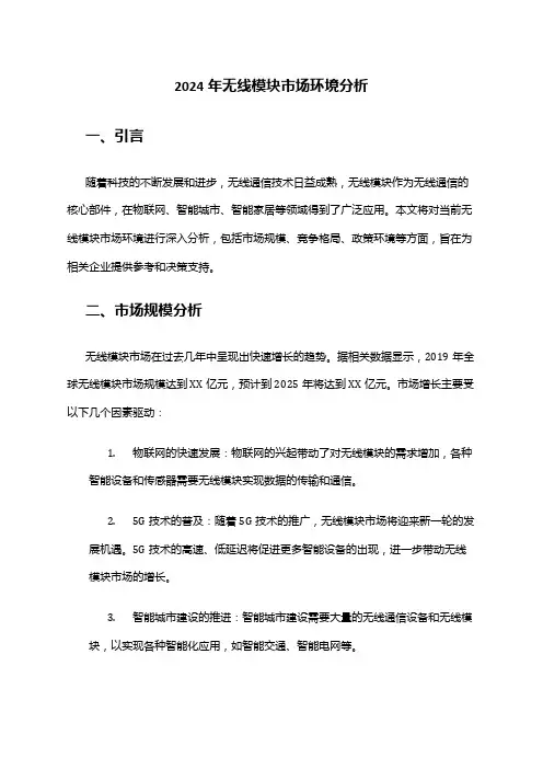 2024年无线模块市场环境分析