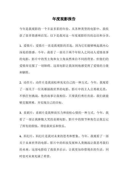 年度观影报告