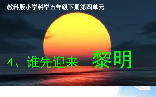 教科版教材《谁先迎来黎明》教学课件1