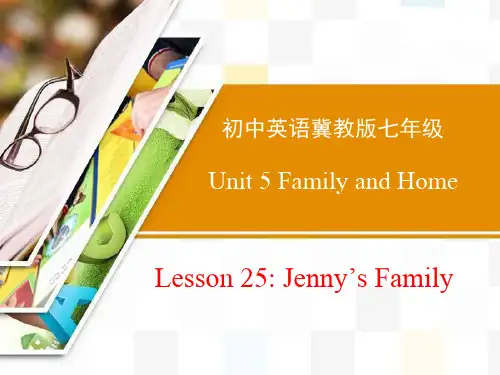 《Jenny's Family》Family and Home PPT