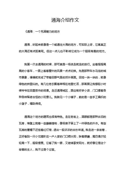 通海介绍作文