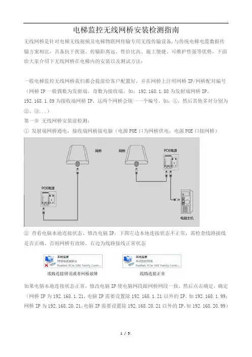 电梯监控无线网桥安装检测指南