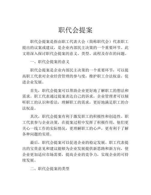 职代会提案