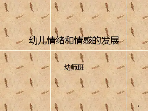 幼儿情绪和情感的PPT课件
