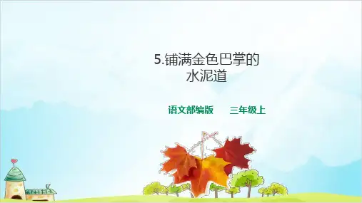 【部编本】三年级上册《铺满金色巴掌的水泥道》课件完美版