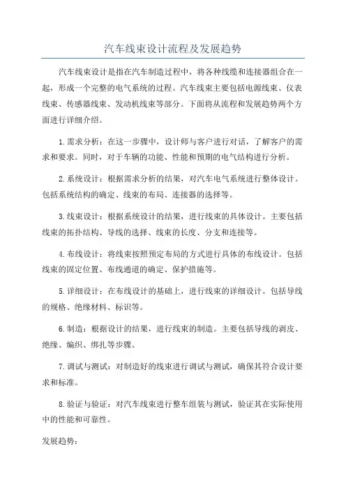 汽车线束设计流程及发展趋势