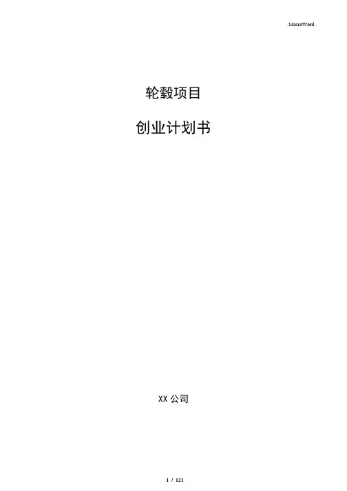 轮毂项目创业计划书