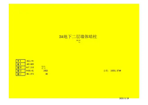 钢筋配料表