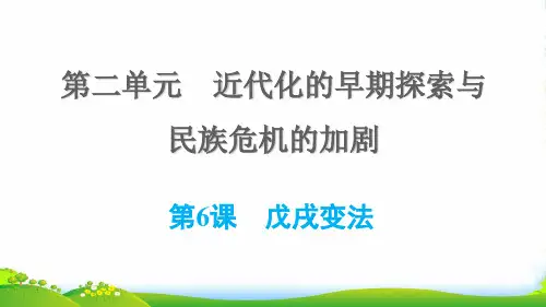 2022八年级历史上册 第二单元 近代化的早期探索与民族危机的加剧 第6课 戊戌变法课件 人教