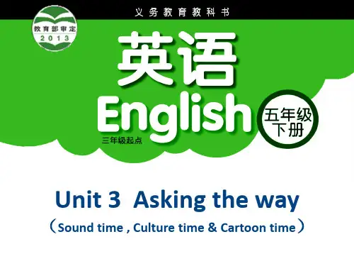 译林版小学英语五年级下册(5B)《Unit 3 Asking the way》第二课时PPT