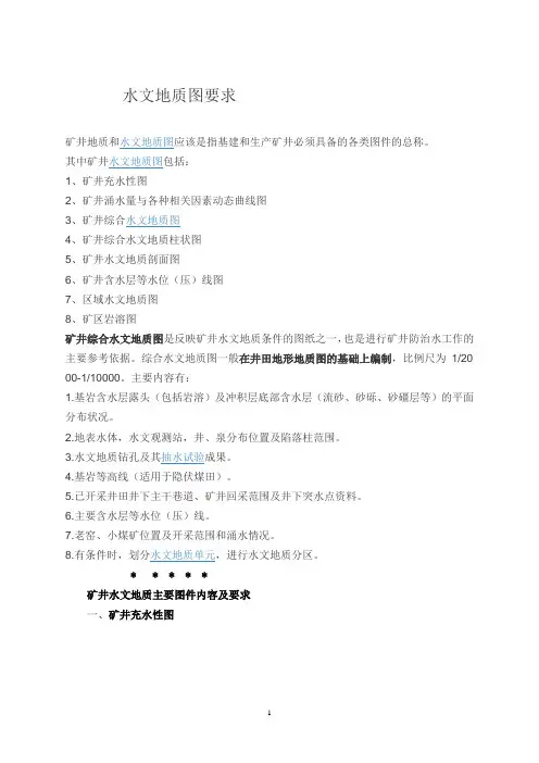水文地质图要求