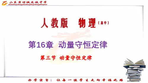 人教版选修3-5 16.3 动量守恒定律(上课用)(28张ppt)