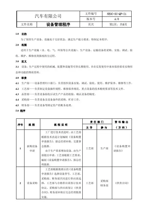 设备管理程序含流程图