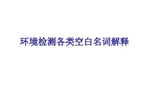 环境检测各类空白