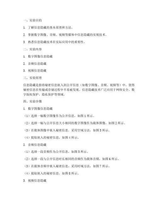 信息隐藏_实验报告