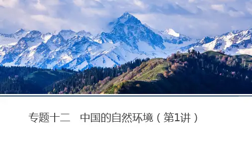 中考地理复习课件 专题十二 中国的自然环境(第1讲)