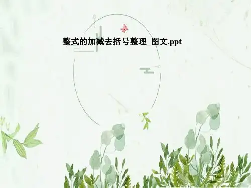 整式的加减去括号整理_图文