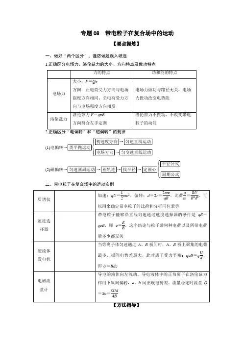 专题08 带电粒子在复合场中的运动(解析版)
