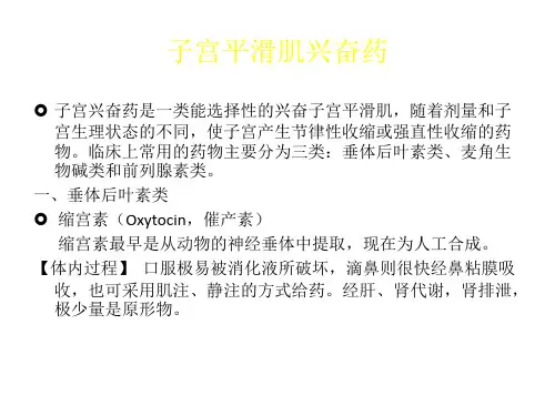 子宫平滑肌兴奋药概述