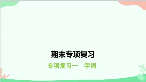 统编版语文三年级上册 专项复习一 字词课件(共22张PPT)