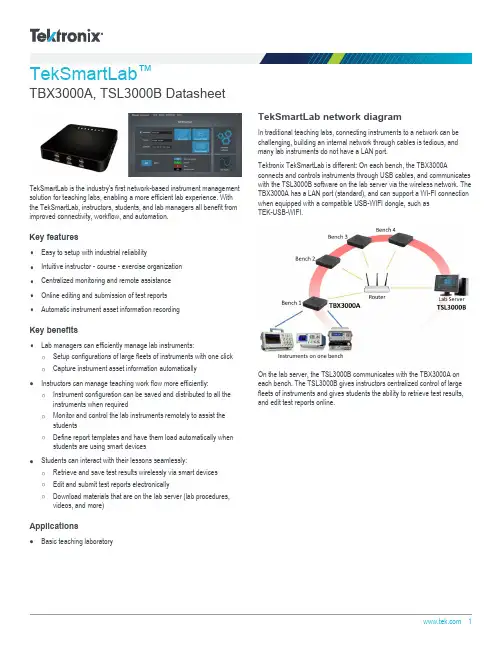 TekSmartLab TBX3000A, TSL3000B 产品说明书