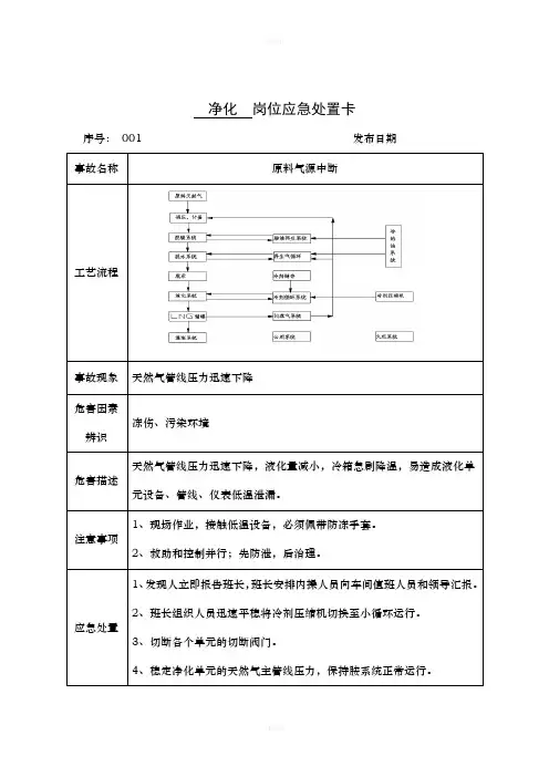岗位应急处置卡(液化)