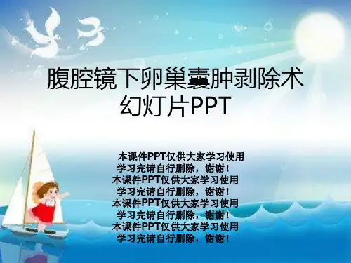 腹腔镜下卵巢囊肿剥除术幻灯片PPT
