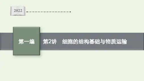 新教材高考生物二轮复习专题一第2讲细胞的结构基础与物质运输课件