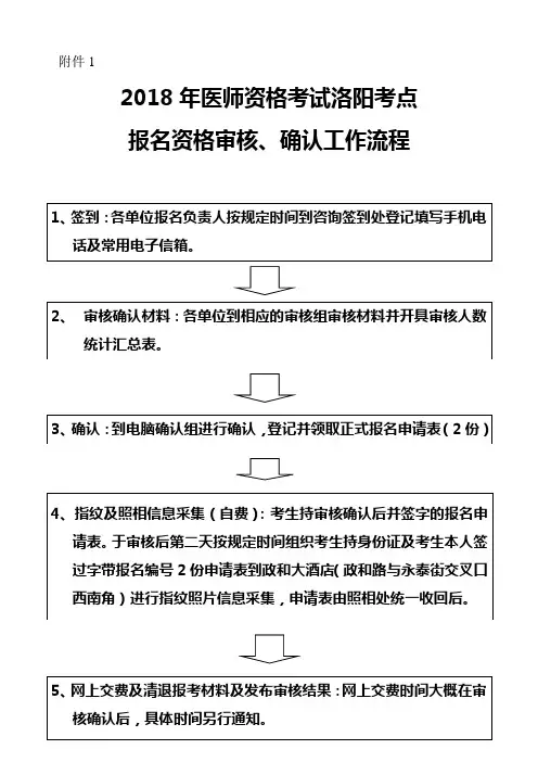 2018年医师报名审核流程