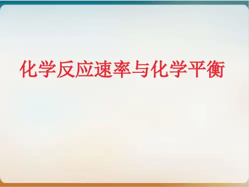 《化学反应速率与化学平衡》教用课件人教