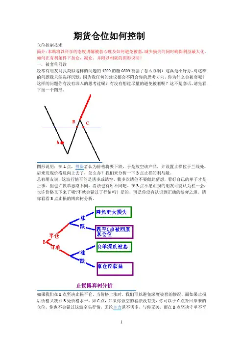 期货仓位如何控制