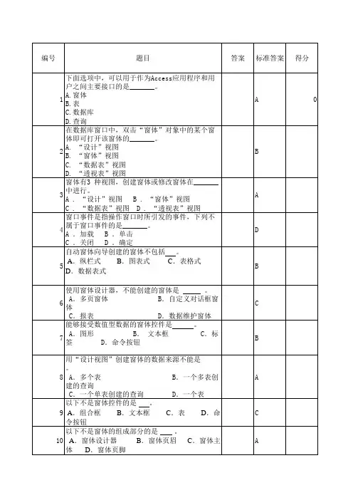 窗体理论题答案