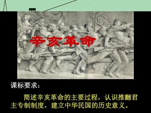山东省2015年高中历史 第15课 辛亥革命课件34 岳麓版必修1