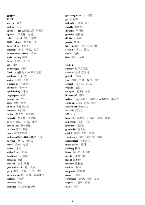 (完整word版)高中英语课本单词表必修一到选修8(word文档良心出品)