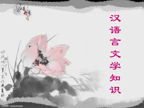 《汉语言文学》课件——模块一 现代汉语基本知识