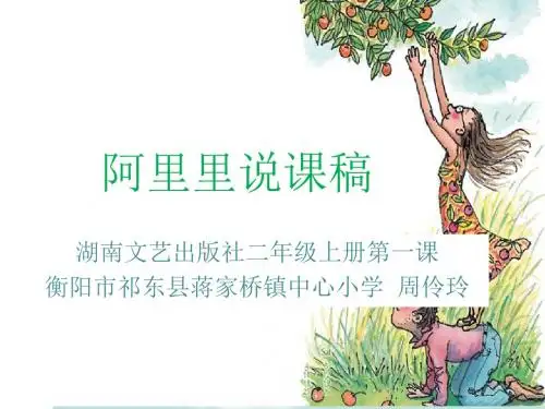 湘教版二年级上册阿里里说课课件