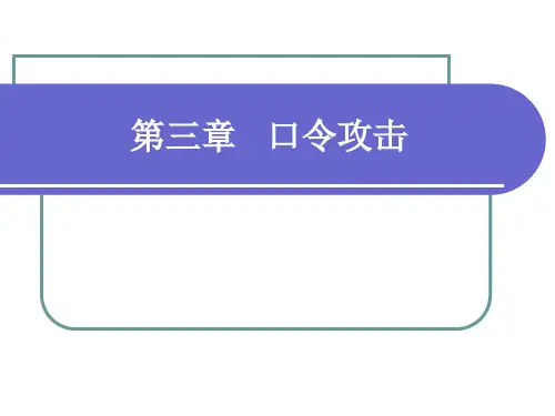 网络攻防技术课件第3章口令攻击(上)
