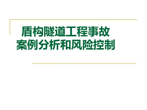 盾构隧道工程事故案例分析和风险控制