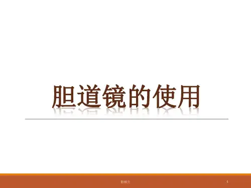 胆道镜的使用(肝胆知识)