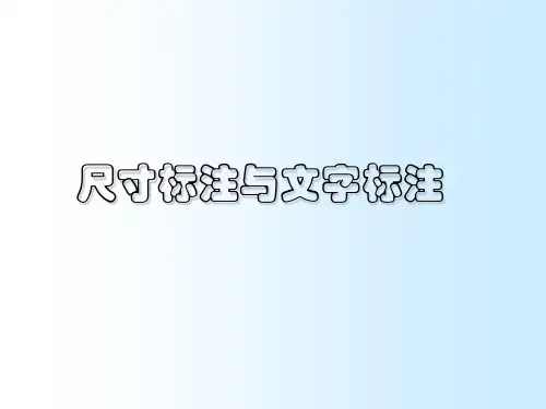 建筑施工图尺寸标注与文字标注