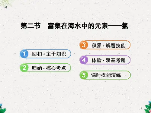 2013版高考化学 42 富集在海水中的元素 氯课件 新人教版(含精细解析)